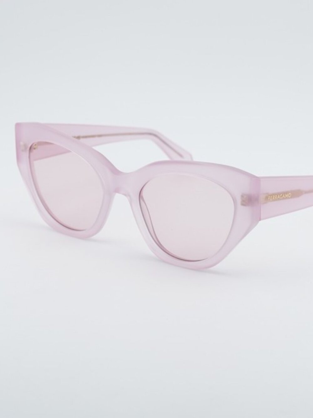 Salvatore Ferragamo SF1107S 663 Sunglasses Pink Cat Eye Frame, Pink Lenses